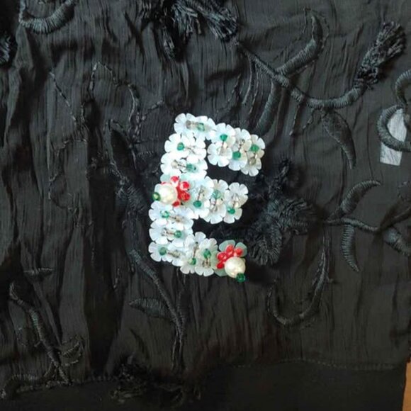 Festive Love Sequins Top Shirt Blouse Women Med Christmas Valentine's Going Out - Picture 5 of 10